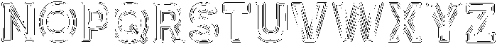 Triple Outline Regular otf (400) Font LOWERCASE
