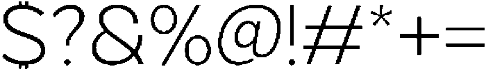 Tropical Morline Extra Light otf (200) Font OTHER CHARS