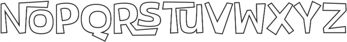 Tropical Punch Outline otf (400) Font LOWERCASE