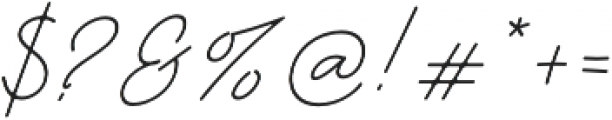 Tropical Summer Signature Italic otf (400) Font OTHER CHARS