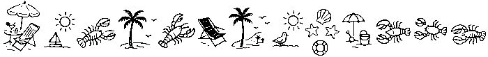 TropicalDoodlelineart otf (400) Font UPPERCASE