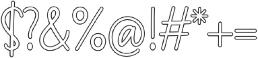 Trostie Love Outline otf (400) Font OTHER CHARS
