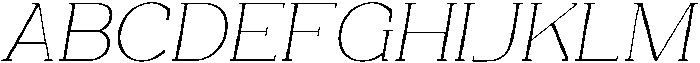 Trotty Extra Light Italic ttf (200) Font UPPERCASE