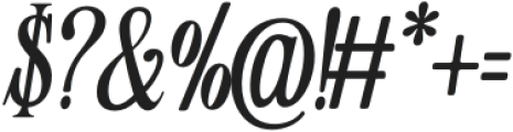 Trovical Calm Italic otf (400) Font OTHER CHARS