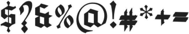 Trowback Talles Regular otf (400) Font OTHER CHARS
