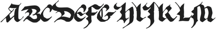True Blackletters Regular otf (900) Font UPPERCASE