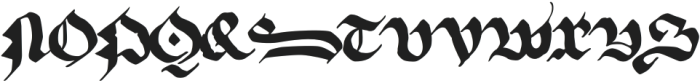 True Blackletters Regular otf (900) Font UPPERCASE