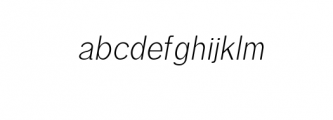 Treyton-LightItalic.ttf Font LOWERCASE