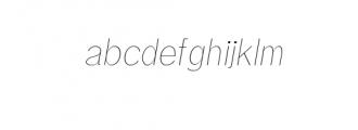 Treyton-ThinItalic.otf Font LOWERCASE