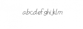 Triloka Natural Handwriting Typeface.ttf Font LOWERCASE