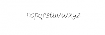 Triloka Natural Handwriting Typeface.ttf Font LOWERCASE