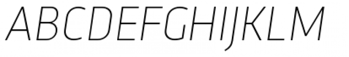 Trasandina Thin Italic Font UPPERCASE