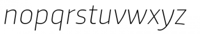 Trasandina Thin Italic Font LOWERCASE
