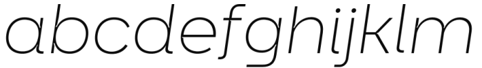 Trinket Thin Italic Font LOWERCASE