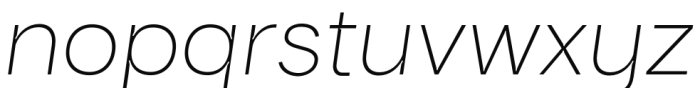 Trinket Thin Italic Font LOWERCASE