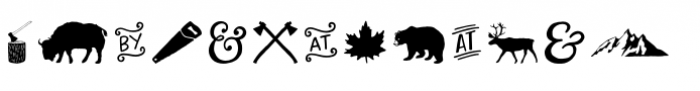 True North Extras Font LOWERCASE