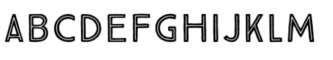 True North Inline Font LOWERCASE