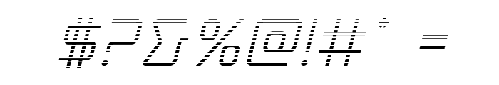 Tracer Gradient Italic Font OTHER CHARS