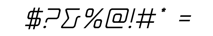 Tracer Italic Font OTHER CHARS