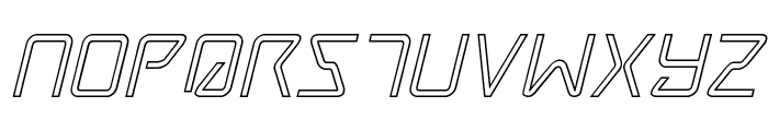Tracer Outline Italic Font LOWERCASE