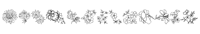 Traditional Floral Design II Font LOWERCASE