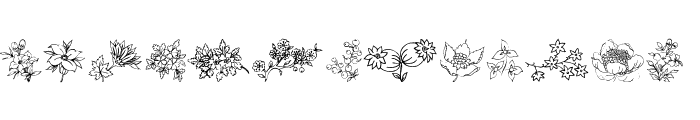 Traditional Floral Design Font LOWERCASE