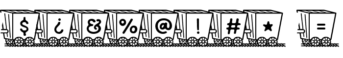 Train Letters Demo Font OTHER CHARS