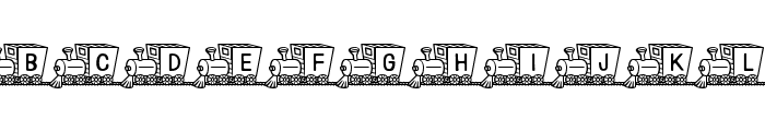 Train Letters Demo Font UPPERCASE
