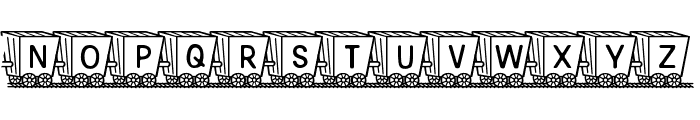Train Letters Demo Font LOWERCASE