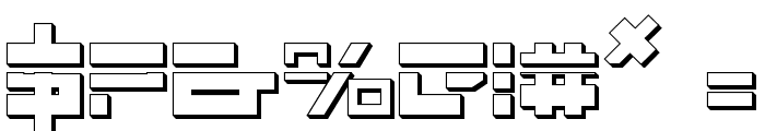 Trajia Laser 3D Font OTHER CHARS