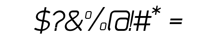 Trak-ThinItalic Font OTHER CHARS