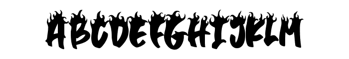 Trash Flame DEMO Font UPPERCASE