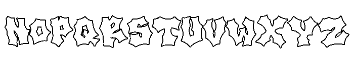 Trash Parcel DEMO Outline Font UPPERCASE