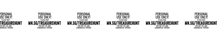 Treasurehunt PERSONAL USE Regular Font OTHER CHARS