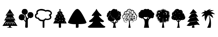 Tree Icons Font UPPERCASE