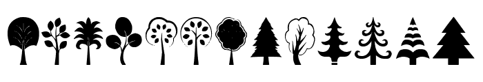 Tree Icons Font UPPERCASE