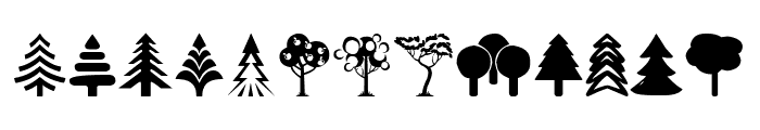 Tree Icons Font LOWERCASE