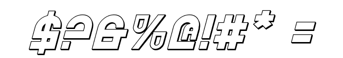 Trek Trooper 3D Italic Font OTHER CHARS