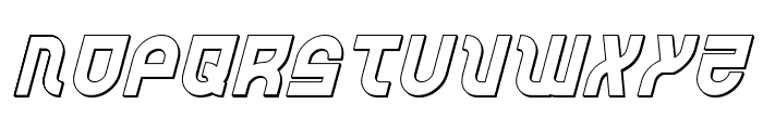 Trek Trooper 3D Italic Font UPPERCASE
