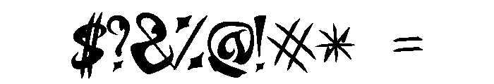Triffiti Font OTHER CHARS