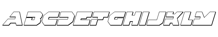 Trigger Man 3D Italic Font LOWERCASE