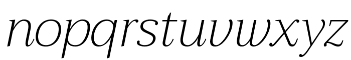 Trirong ExtraLight Italic Font LOWERCASE