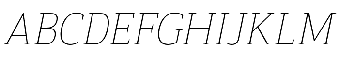 Trirong Thin Italic Font UPPERCASE