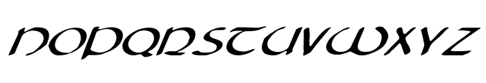 Tristram Expanded Italic Font UPPERCASE
