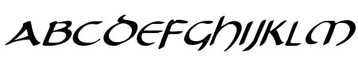 Tristram Expanded Italic Font LOWERCASE