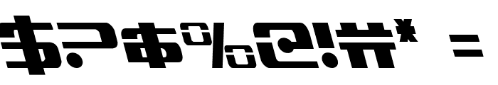 Troopers Condensed Leftalic Font OTHER CHARS
