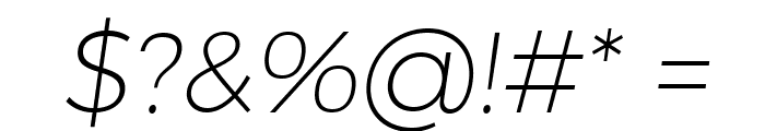 Trueno UltraLight Italic Font OTHER CHARS