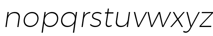 Trueno UltraLight Italic Font LOWERCASE