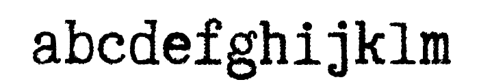 Truetypewriter PolyglOTT Font LOWERCASE