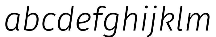 Trujillo Light Italic Font LOWERCASE